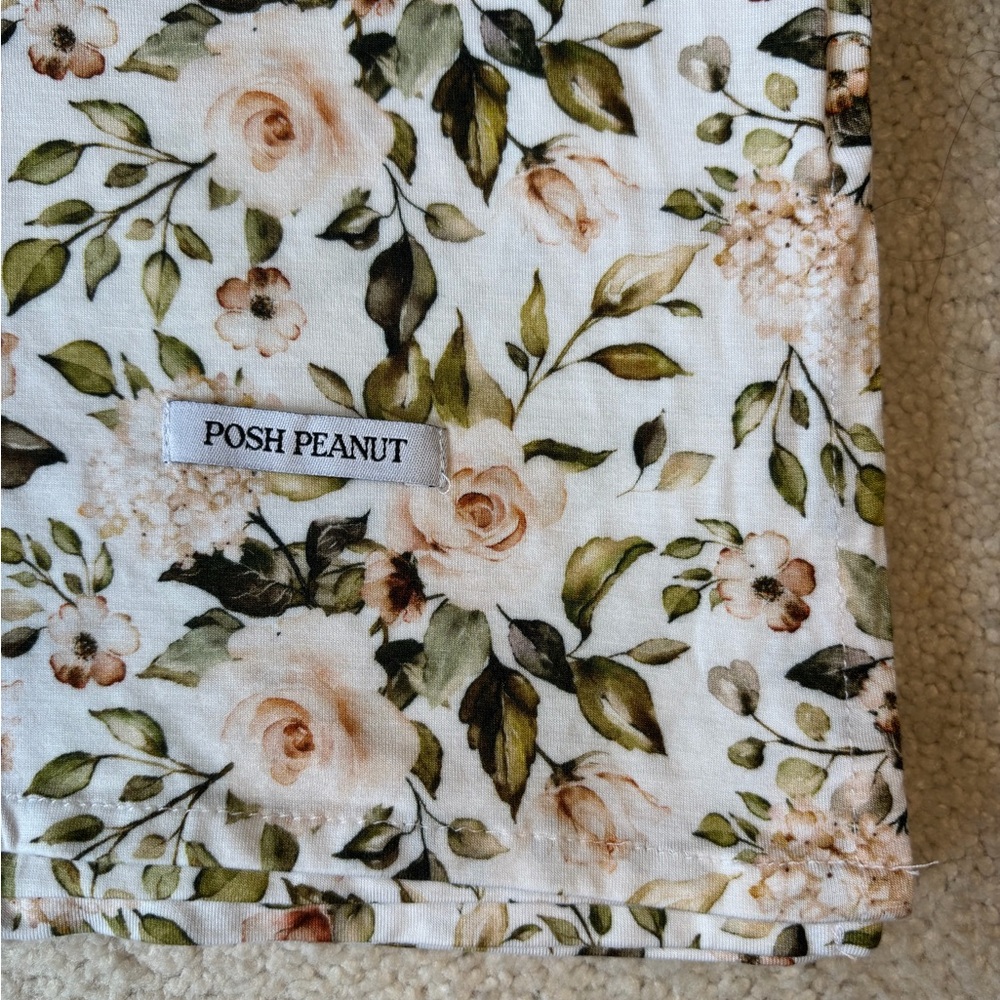 Posh Peanut “Katherine” Floral Print Swaddle Blanket - Picture 2 of 6